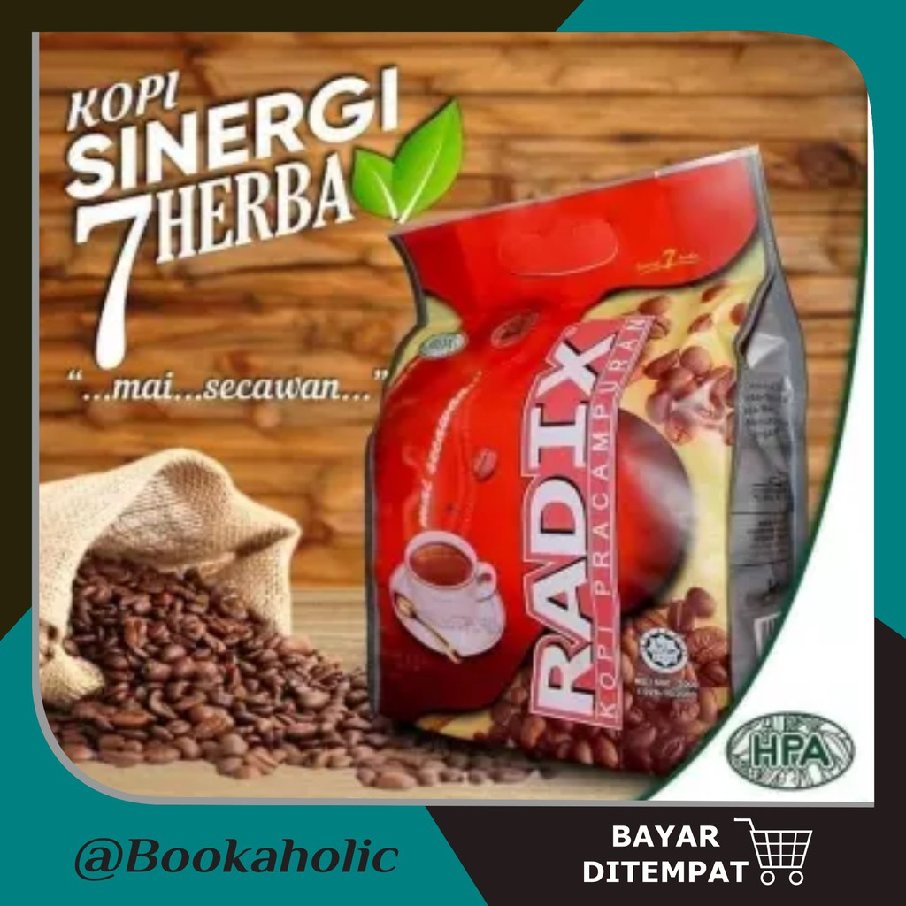 

Radix Premix Coffee Kopi & 7 herbal pilihan 32 sachet - kopi herbal - kopi gingseng - impor Malaysia