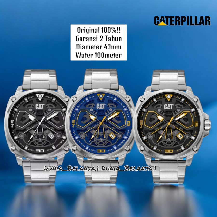 Original 100% Jam Tangan Pria Caterpillar CAT AJ.141.11.121 AJ.141.11.127 AJ.141.11.627 Chonograph G