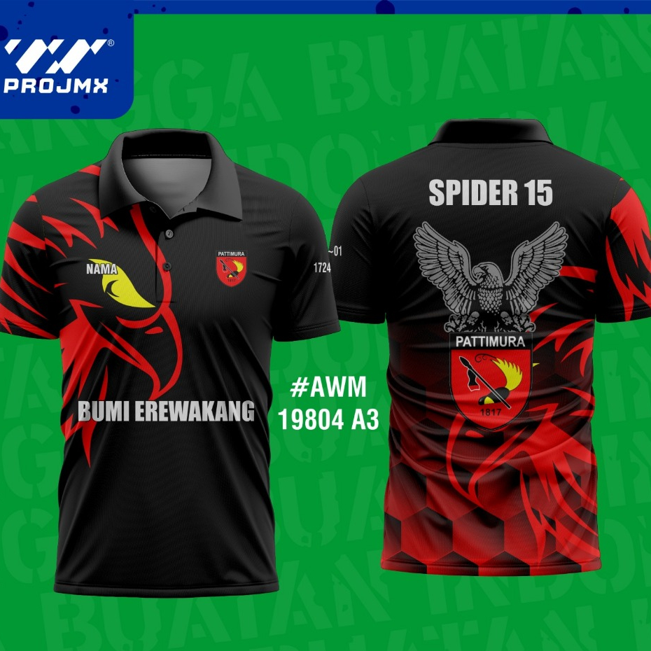 PROJMX- KAOS JERSEY MILITER - KODAM PATIMURA ( BISA CUSTOM)