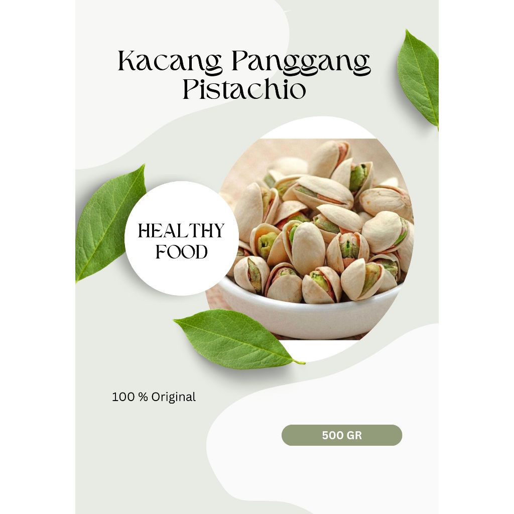 

Kacang Fustuk Pistachio 1kg Kacang khas Arab Kulit Putih Pistacio 500gram Panggang