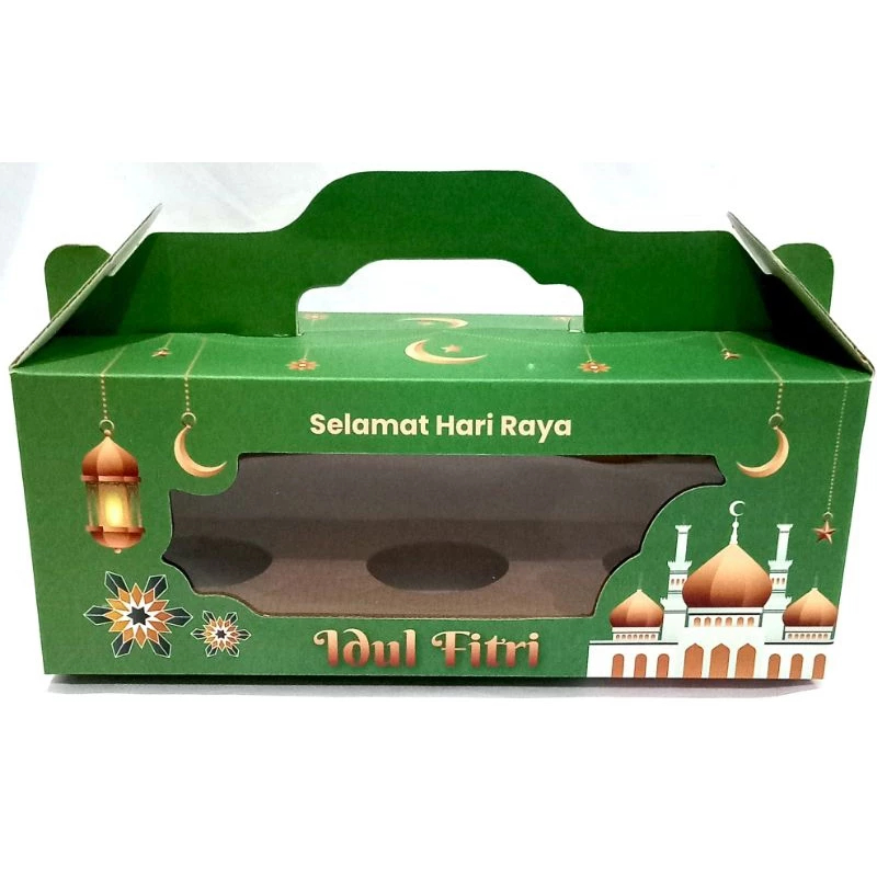 

Box Motif Lebaran Masjid Coklat Dus Tenteng Muat 3 Toples Packaging Parcel Ukuran 31x12x12cm
