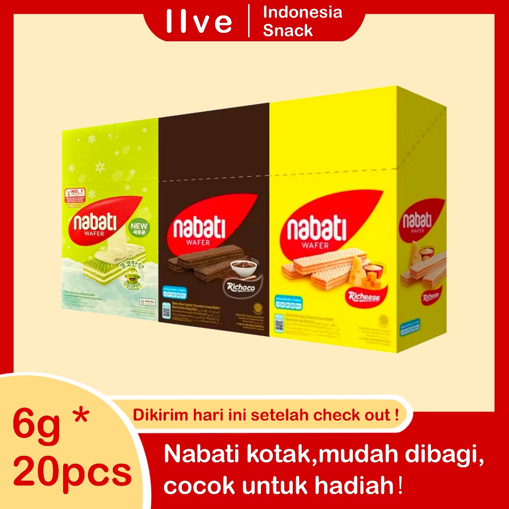 

NABATI WAFER 500 (1 box 6gr isi 20pcs)