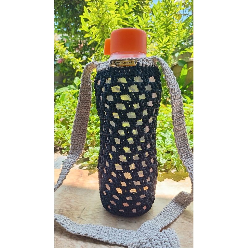tas botol rajut/tas botol rajut handmade/crochet/ tas botol lucu/tas botol cantik/