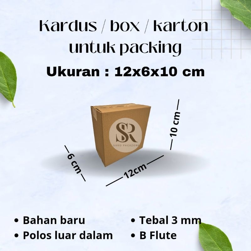 

Kardus Packing Ukuran 12x6x10 cm / Box Packing / Karton Packing Polos Baru dan Tebal