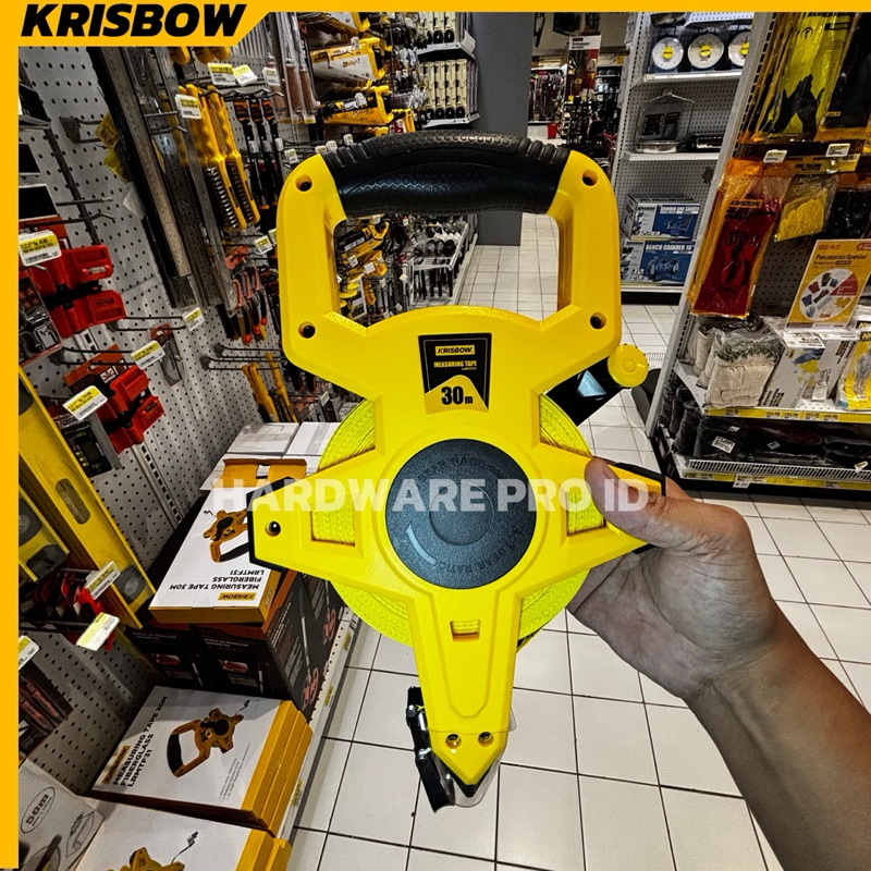 Meteran Krisbow 30 Mtr Meteran Gulung Fiberglass Heavy Duty Lrmtf31 MEASURING TAPE 30M FIBERGLASS Me