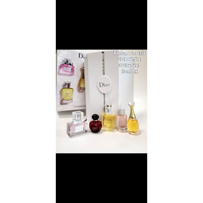 parfum Dior set 1box isi 5 ket ad di foto