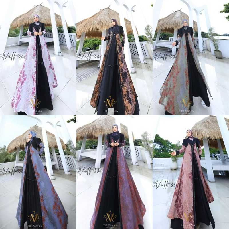 Gamis Syari Muslim Trevana Soraya Set Scraft