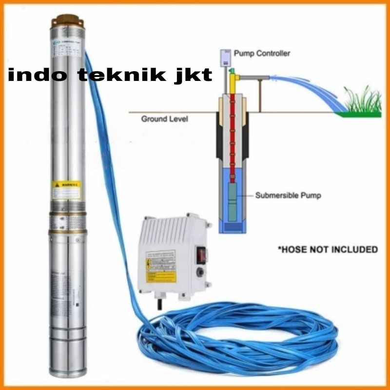 Pompa Air Satelit Nasional McPump Pompa Sumbersible 200Watt Lengkap