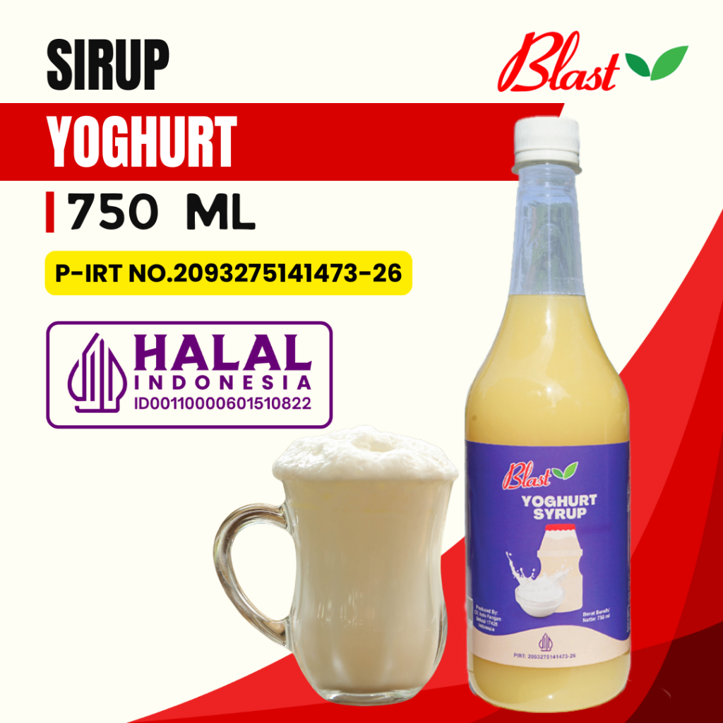 

Syrup YOGHURT 750 mL - Sirup Minuman Rasa Yogurt - Drink Syrup Flavour