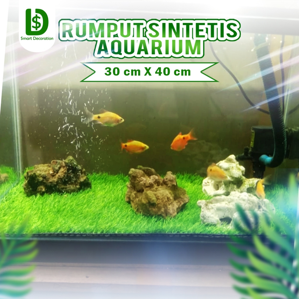 Rumput Sintetis Aquarium Terbaru 30x40 Panjang 3cm