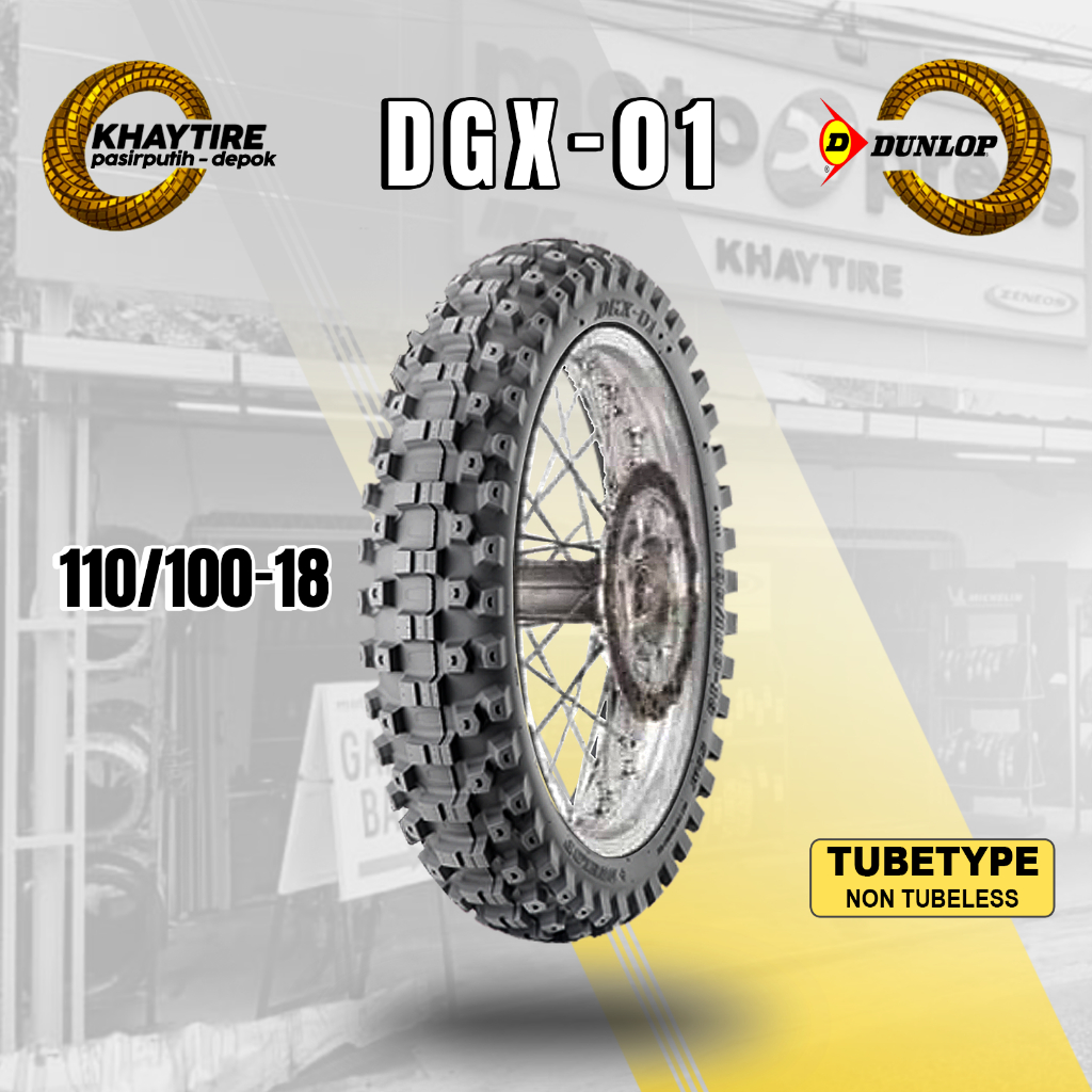 Ban Motor TRAIL DUNLOP DGX-01 110/100 Ring 18 Non Tubeless