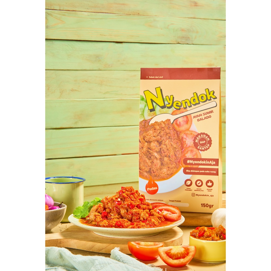 

Nyendok - Ayam Suwir Balado Pedas 150 gr / Ayam Suwir Halal Kemasan Instan Siap Saji & Makan Langsung