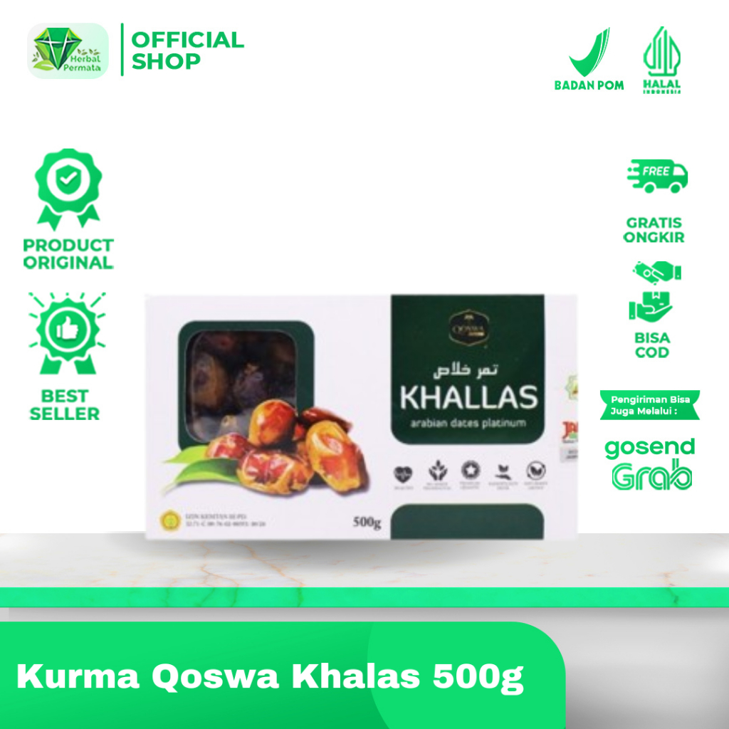 

Kurma Qoswa Khalas Kholas Humaira Arabian Dates 500gr