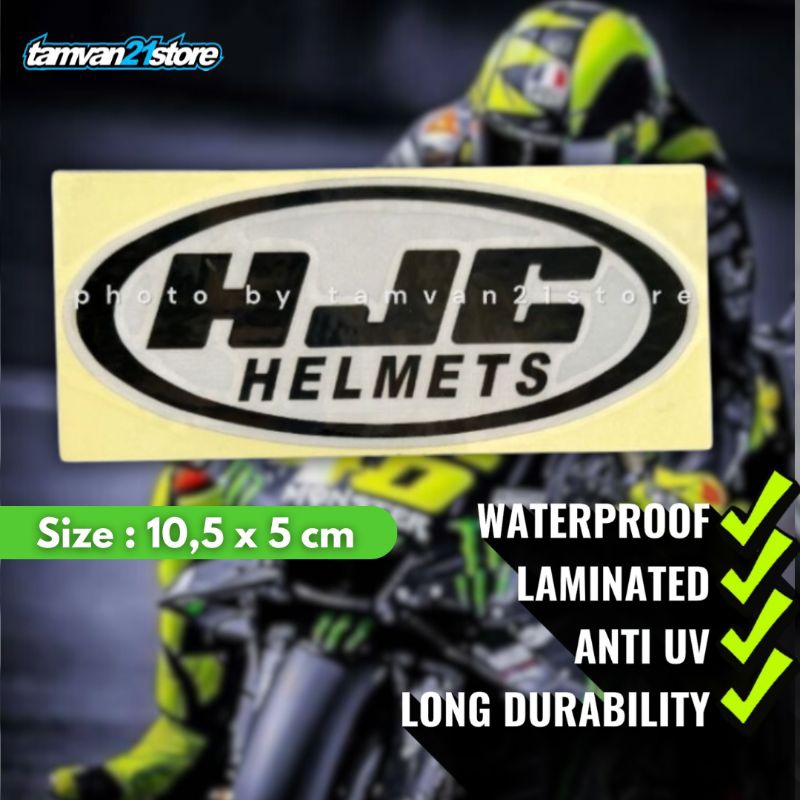 STICKER Print Cut HJC HELMETS Stiker Printing Laminasi Glossy