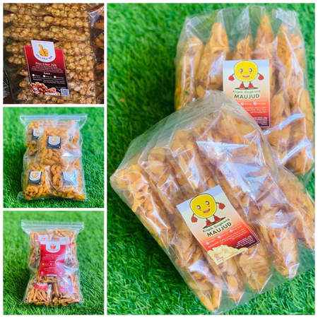 

Cemilan murah basreng, pilus cikur, makaroni, keripik singkong isi 10 pcs