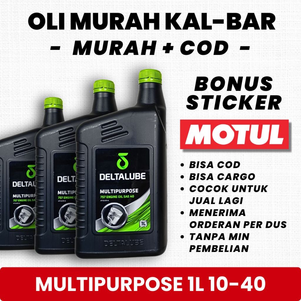 (BONUS STICKER) OLI DELTALUBE 4T BEBEK 1 LITER MULTIPURPOSE