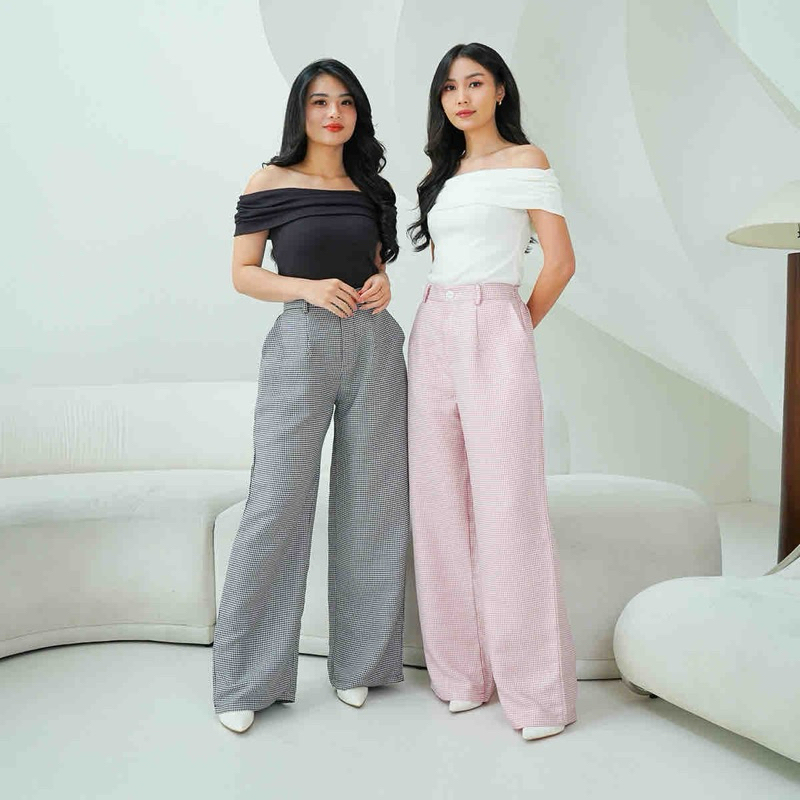 Hitori Trousers Pants Houndstooth