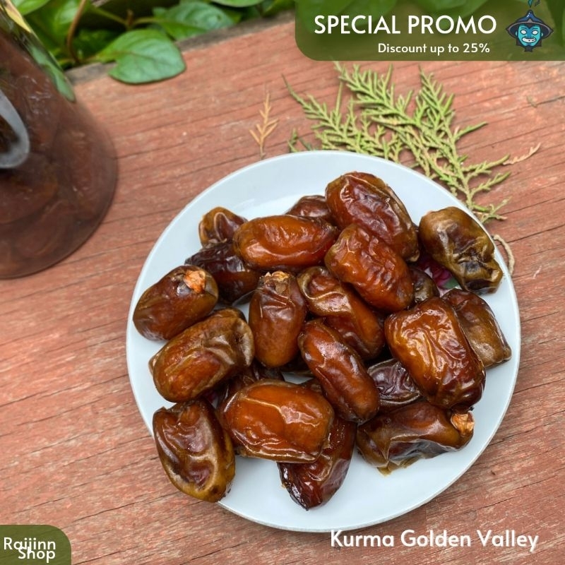 

Kurma Golden Valley Kemasan Toples L 500Gram |Snack |Makanan