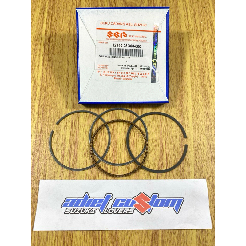 Ring Piston STD Satria FU 150 Karbu 2004–2015 Original SGP – 12140-25G00-000 Ring Seher Satria Fu