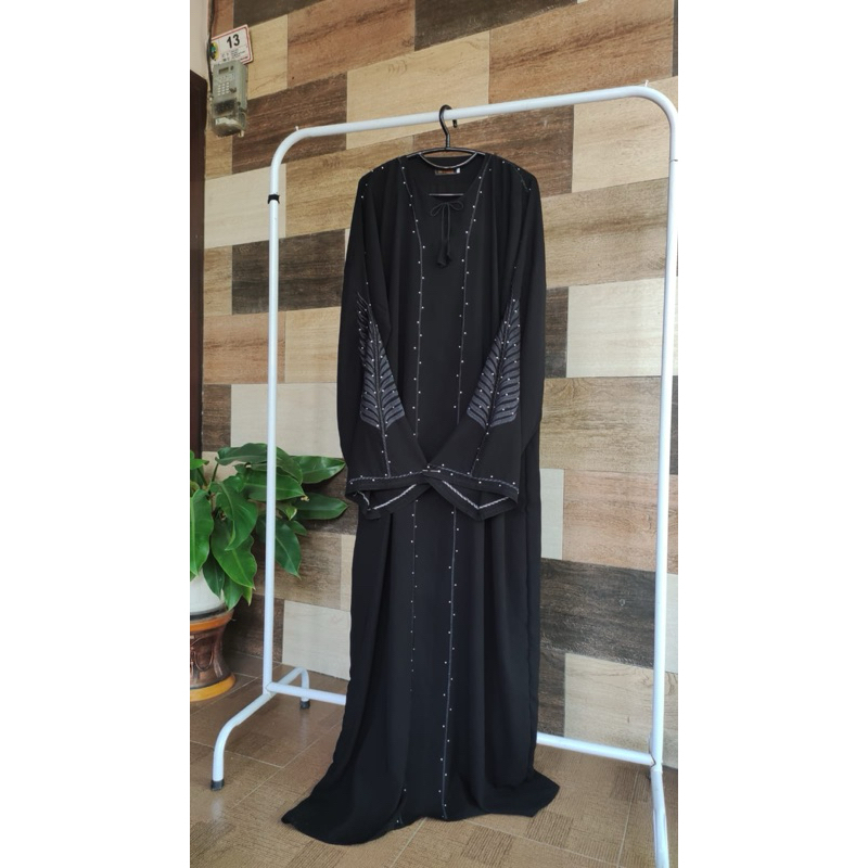 ABAYA SHOLAT JUMBO JETBLACK