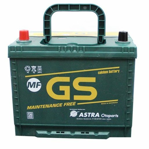 (GS) Aki Mobil 55D23L GS Astra AKI MOBIL TOYOTA KIJANG INNOVA KIA RIO AKI GS ASTRA MF 55D23L 12V 60A