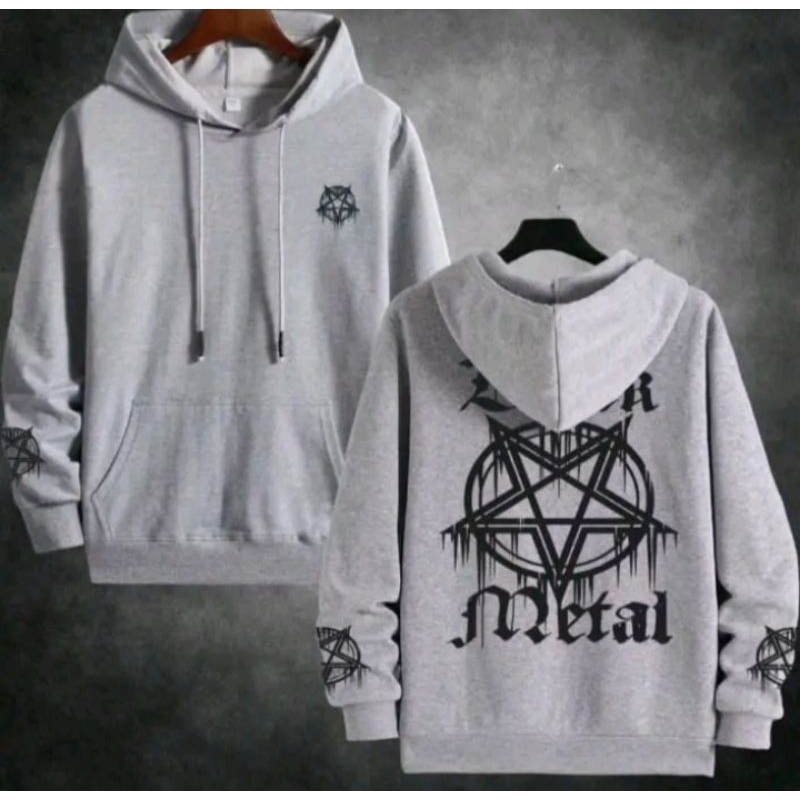 sweater Hoodie pria wanita sablon depan belakang