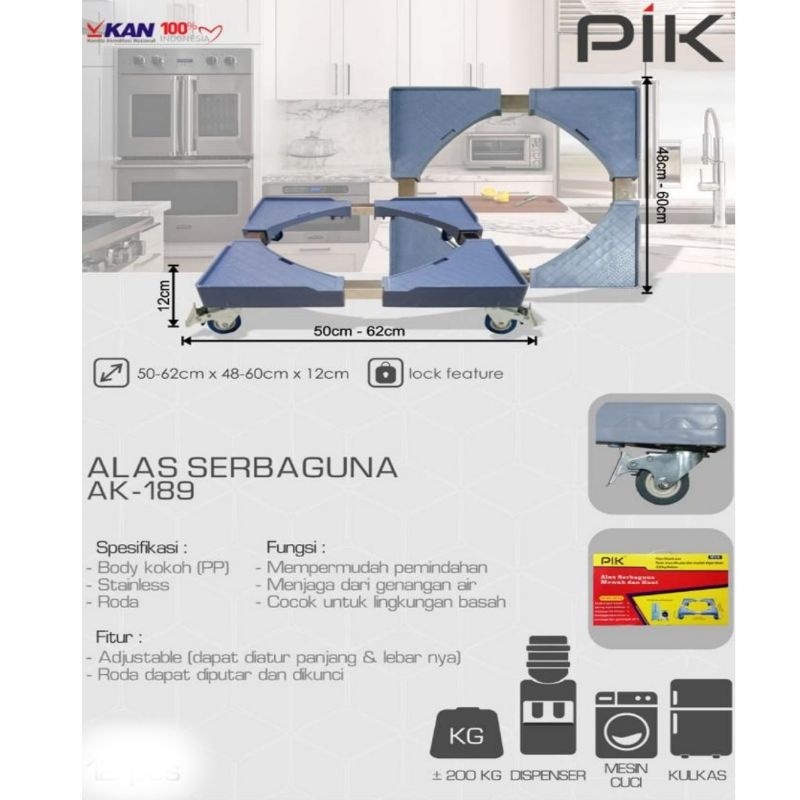RODA KULKAS PIK AK189 - ALAS SERBAGUNA DAN KUAT