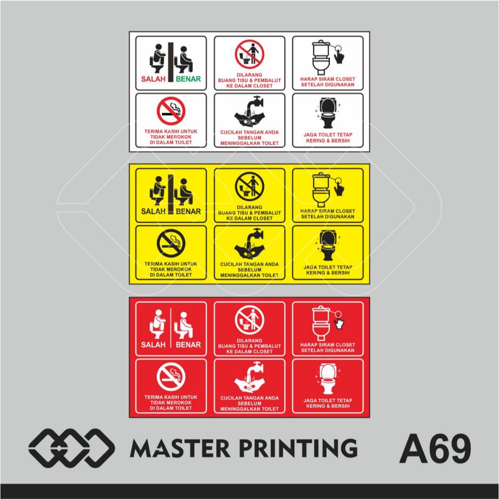 

A69 - Akrilik Peraturan Tata Tertib di Toilet, Acrylic Sign, Tahan Air, Termurah, dan Bisa Custom