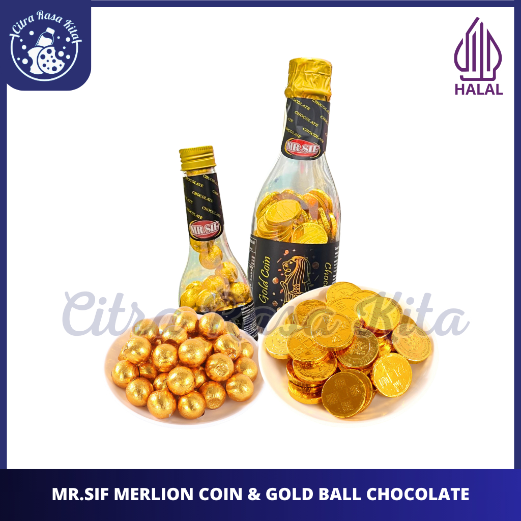 

Halal Mr.Sif Merlion Coin & Gold Ball Chocolate / Coklat Dengan Keamasan Koin Dan Bola 85gr & 200gr