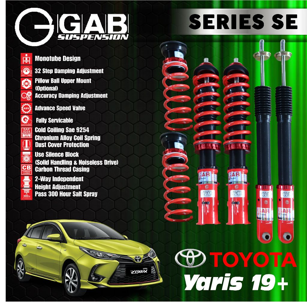 GAB SE Series coilover untuk YARIS/VIOS 13