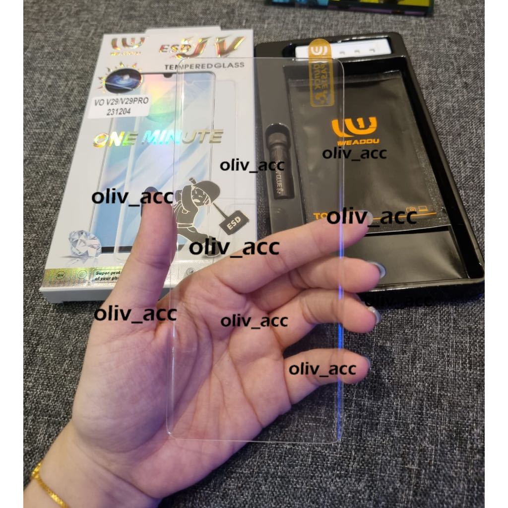 tg uv poco x7 tempered glass uv clear bening full glue curve lampu uv