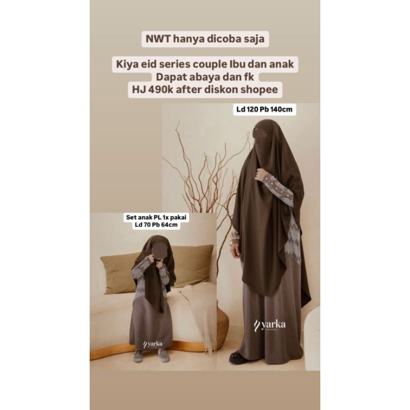 Set yarka couple gamis set khimar