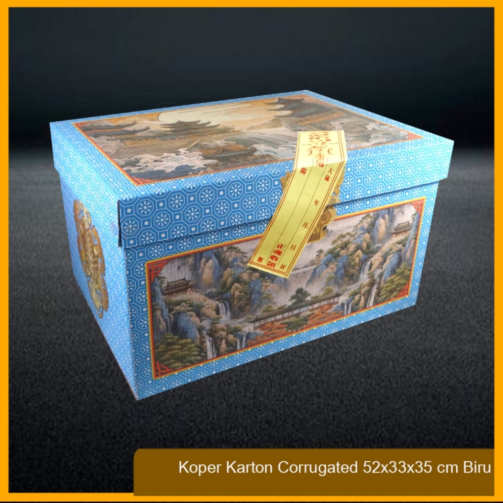 

Koper kosong untuk sembahyang leluhur ceng beng Corrugated 52x33x35 cm BIRU