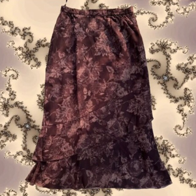 Brown Flower Skirt