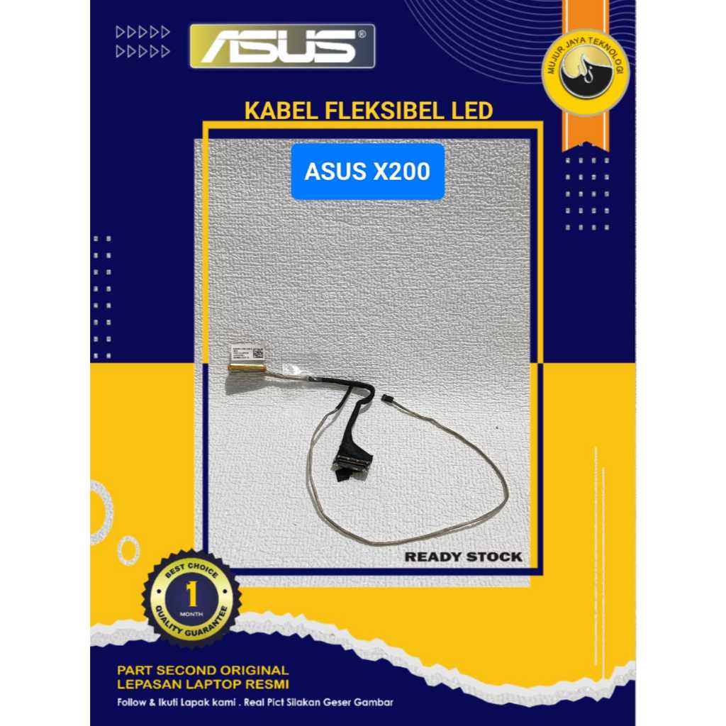 Kabel LED LCD Fleksibel Laptop ASUS X200 X200CA X200MA 40 PIN DDEX8ELC010 Original Genuine Second