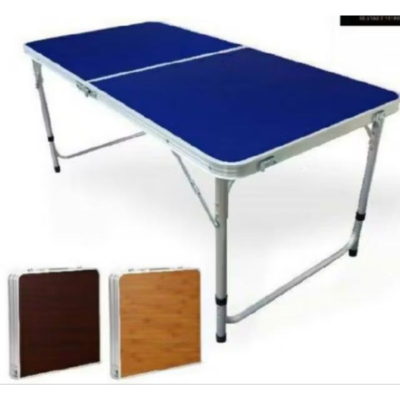 Meja Lipat Portable bisa Lipat uk 60 x 120cm bisa stel Tinggi Rendah meja