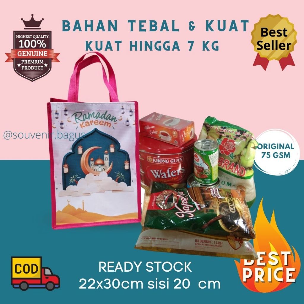 

Tas Parcel Lebaran Hampers Marhaban Ya Ramadhan Kareem Ramadan karim Tebal Pink