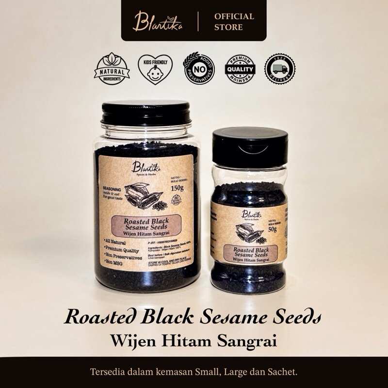 

Blantika - Wijen Hitam - Roasted Black Sesame Seeds