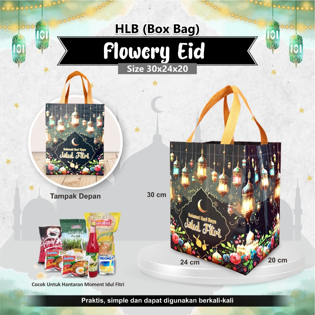 

[INSTAN LANGSUNG KIRIM] TASECO Tas Idul Fitri Laminasi | Goodie Bag Hampers Lebaran | Tas Parsel Lebaran 30x24x20