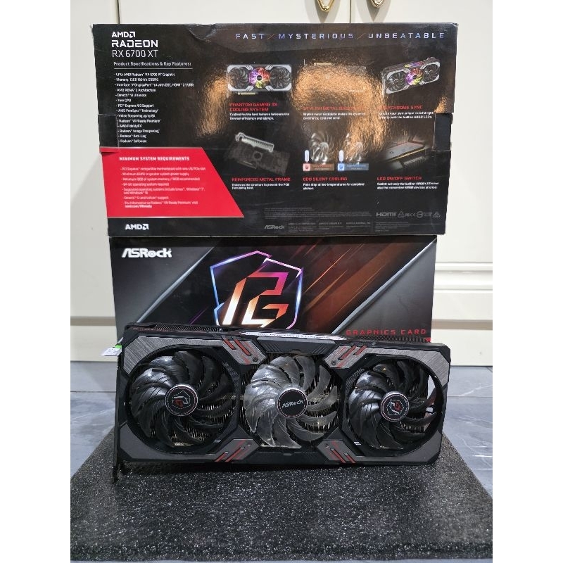VGA ASROCK RX 6700XT PHANTOM GAMING 12GB FULLSET MULUS