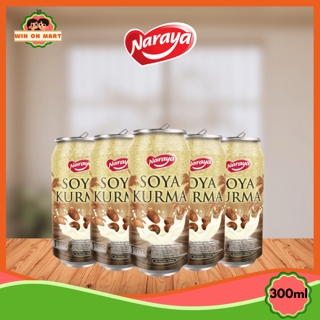 

Minuman Soya | Naraya Kaleng Soya Kurma 300ml | Soya ( Edisi Lebaran )