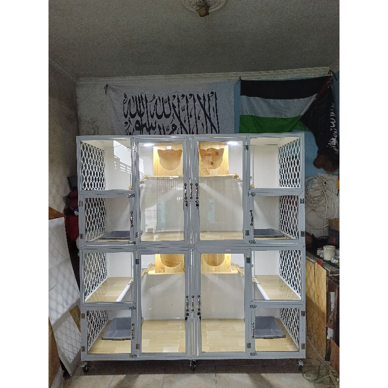 Kandang Kucing Alumunium 4kamar