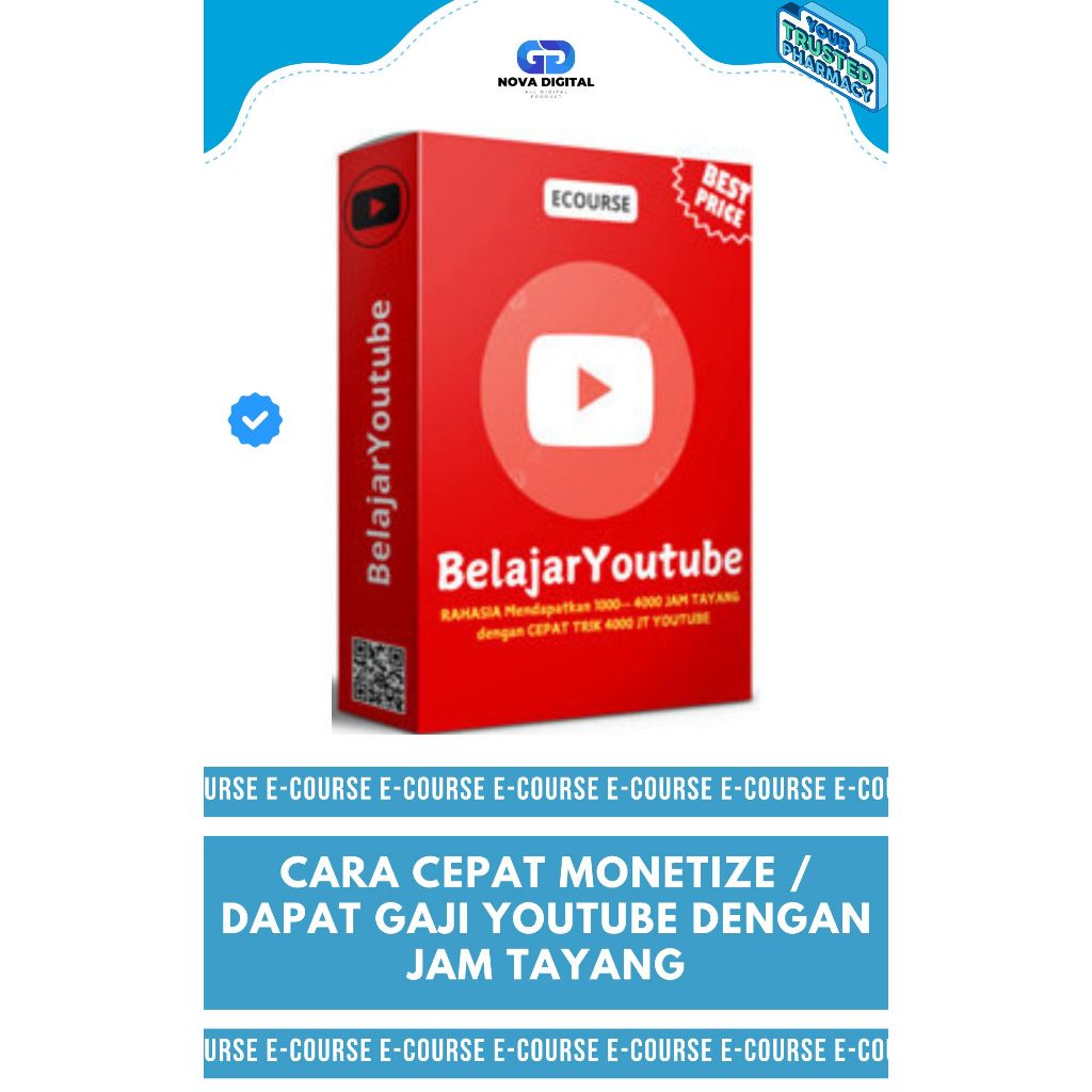 TRIK MONETIZE YOUTUBE DENGAN CEPAT DAN MUDAH KURSUS ONLINE NOVA DIGITAL