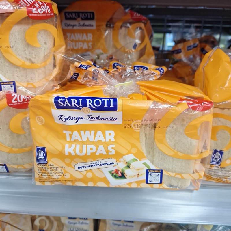 

Sari Roti tawar Kupas Jumbo 300gram