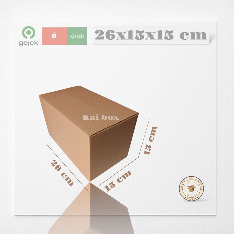 

kardus ukuran 26x15x15 cm box singel wall polos ST