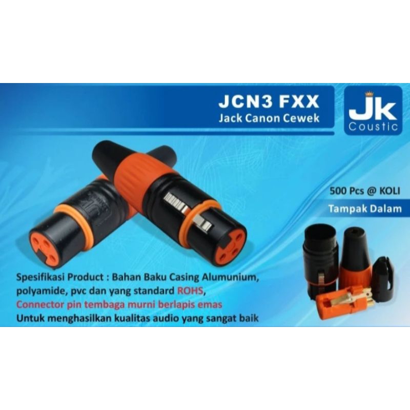 Jack xlr cannon cewek JK coustic