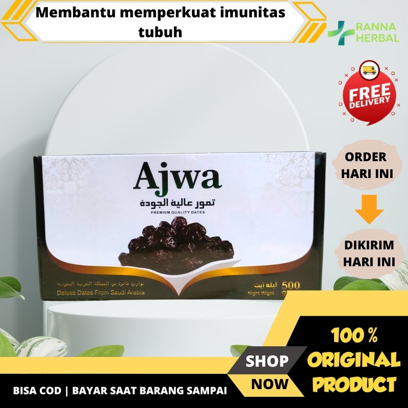 

Kurma Ajwa Madinah Kurma Nabi Premium Quality Kemasan 500gr Original