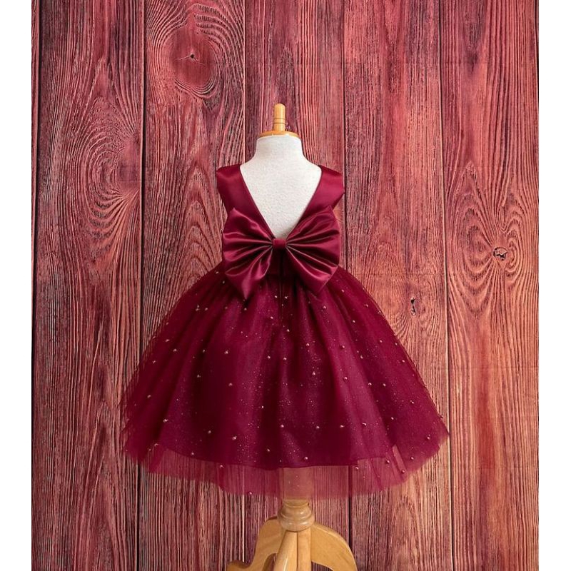 dress anak perempuan baju pesta rok mutiara gliter gaun anak