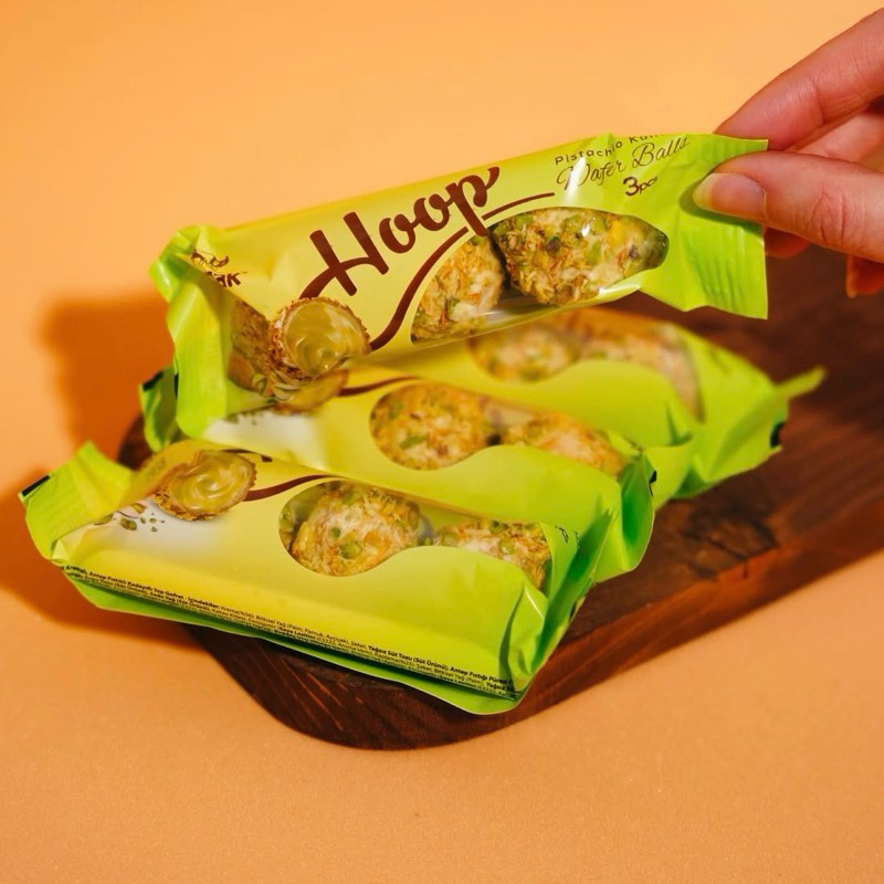 

READY STOCK Konak Hoop Dubai Ball per Bungkus Wafer Pistachio Almond Original Turki