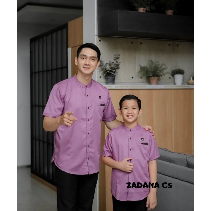 ZEID - (NEW 2025) BAJU KOKO COUPLE POLOS BATIK KATUN TOYOBO AYAH BAPAK ANAK REMAJA JUMBO M L XL XXL 